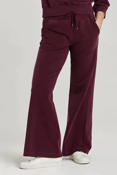 Another Love Quincy Wide Leg Terry Pant In Prune In Multi