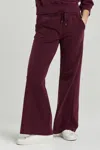 ANOTHER LOVE QUINCY WIDE LEG TERRY PANT IN PRUNE