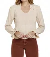 Another Love Rachelle Ruffle Top In Vintage Cream In Neutral