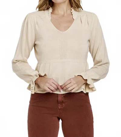 Another Love Rachelle Ruffle Top In Vintage Cream In Neutral