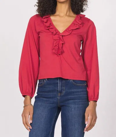 Another Love Raquelle Shirt In Candy Apple In Red