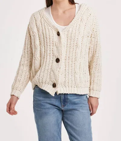 Another Love Robin Chunky Knit Cardigan In Vintage Cream
