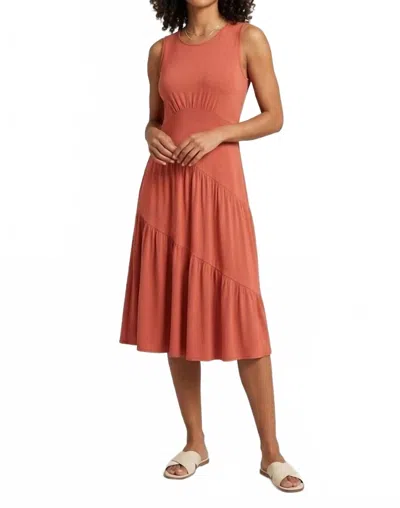 Another Love Rome Sleeveless Midi Dress In Terracotta In Brown