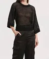 Another Love Rosalia Dolman Sleeve Sequin Sweater In Black In Black
