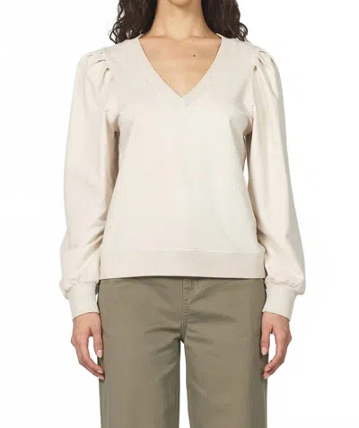 Another Love Sammi V-neck Sweatshirt In Oyster In Neutral