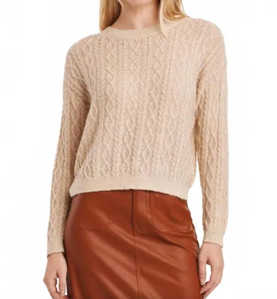 Another Love Sari Sparkle Cable Knit Sweater In Champange In Neutral
