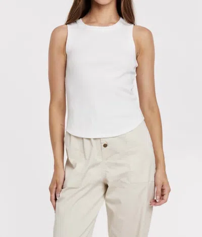 Another Love Satin Front Tank In Ivory In White