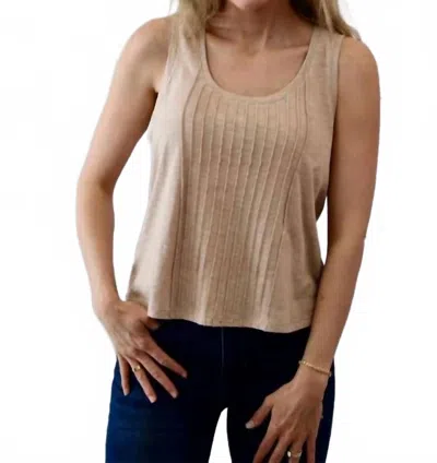 Another Love Scoop Neck Dakota Tank In Buckwheat In Brown