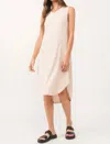 Another Love Sheridan Midi Tank Dress In Bone In Beige