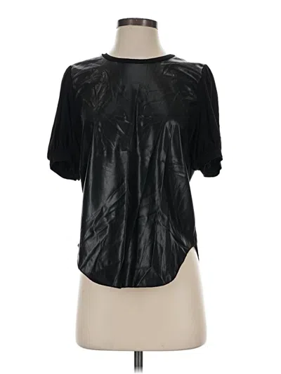 Pre-owned Another Love Short Sleeve Blouse In Black