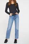 Another Love Sophie Rib Long Sleeve Tee In Dark Grey