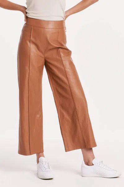 Another Love Sparkle Saddle Wide Leg Pants In Khaki In Brown