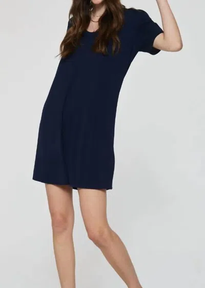 Another Love Spencer T-shirt Dress In Black In Blue