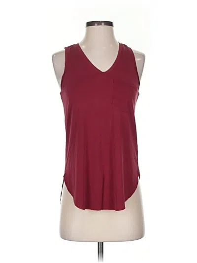 Pre-owned Another Love Tank Top Burgundy Plunge Neckline Tops