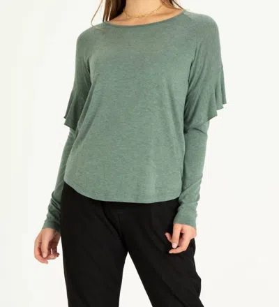 Another Love Tanya Long Sleeve Top In Thyme In Green