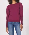 Another Love Tara Sweatshirt With Rib Cuffs In Bordeaux In Purple