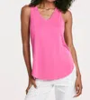 Another Love Ellis V-neck Tank In Pink Tuberose In Pink