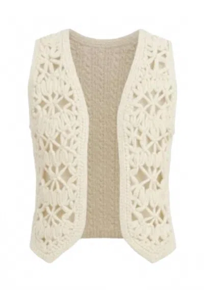 Another Love Women's Briza Knit Sweater Vest In Vintage Cream In Neutral