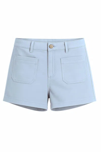 Another Love Women's Carlise Raindrop Patch Pocket Shorts In Blue