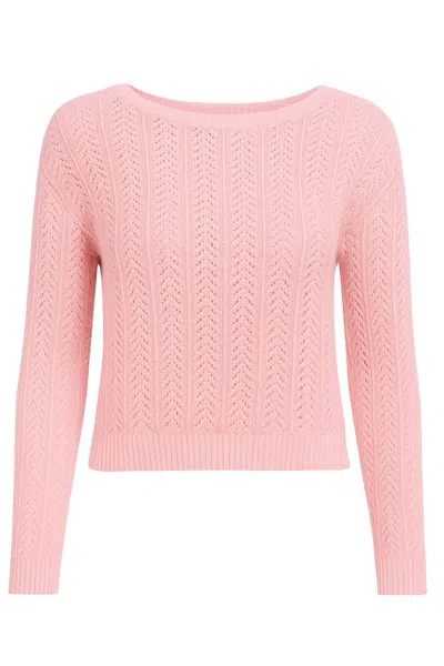 Another Love Women's Lupe Knit Sweater In Peaches N Cream In Pink