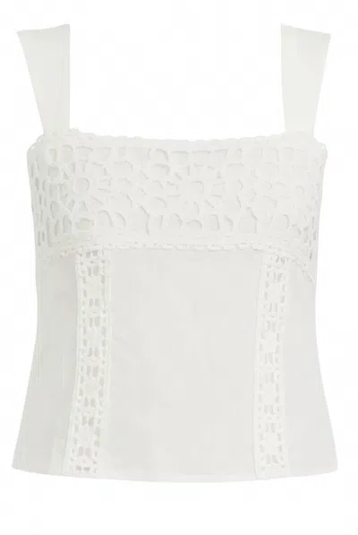 Another Love Women's Meadow Crochet-inspired Detailing Top In Off White