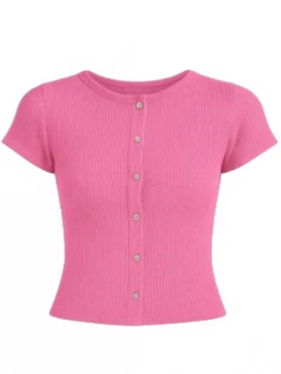 Another Love Women's Naomi Button Front Top In Pink