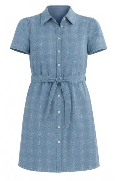 Another Love Women's Neoma Front Tie Mini Dress In Blue