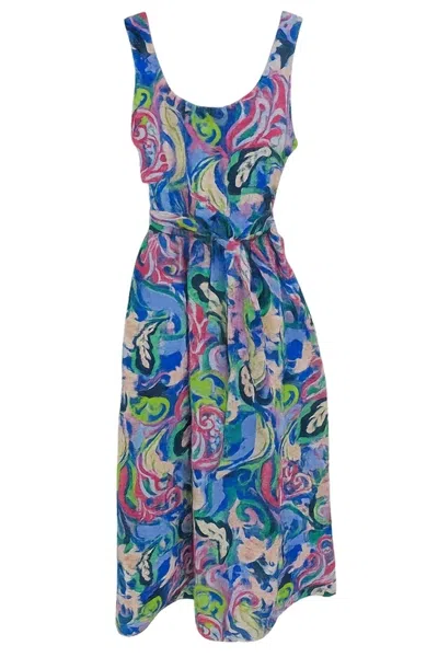 Another Love Women's Valerie Sleeveless Dress In Electric Paisley Charm In Blue