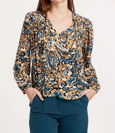 Another Love Yelena Blouse In Autumnal Paisley