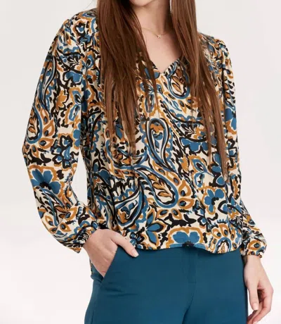 Another Love Yelena Paisley Top In Autumnal