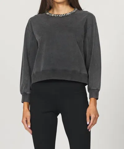 Another Love Zella Long Sleeve Crew Neck Top In Grey In Gray