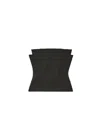 Another Tomorrow Strapless Panelled Bustier In Black