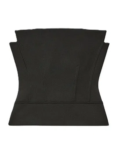 Another Tomorrow Strapless Panelled Bustier In Brown