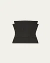Another Tomorrow Architectural Bustier Black In Black