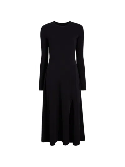 Another Tomorrow Stretch-lyocell And Cotton-blend Jersey Midi Dress In Black