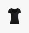 Another Tomorrow Ballet Scoop Tee In Black