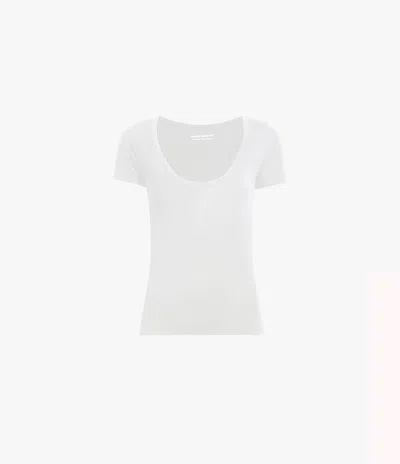 Another Tomorrow Ballet Scoop Tee In Vanilla