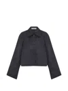 Another Tomorrow Balmacaan Jacket In Black