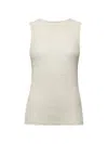 Another Tomorrow Beaded Mesh-knit Top In Multi