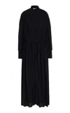 Another Tomorrow Belted Maxi Dress In Black