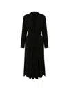 Another Tomorrow Belted Robe In Black