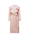 Another Tomorrow Belted Trench Coat In Multi