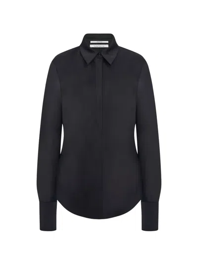Another Tomorrow Bias Long-sleeve Shirt In Black