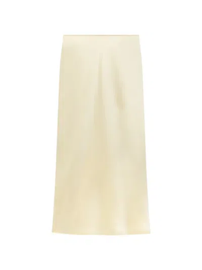 Another Tomorrow Bias-cut Midi Skirt In Yellow