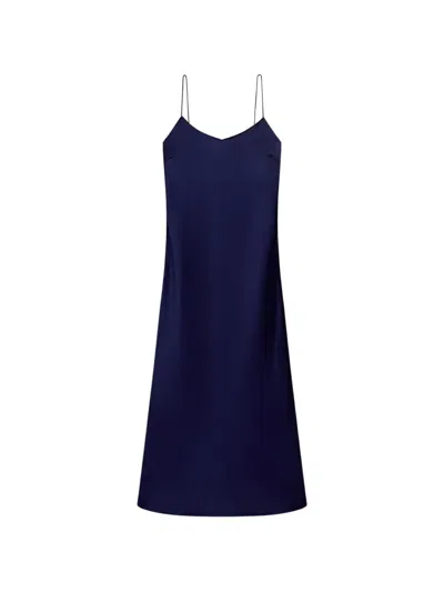 Another Tomorrow Bias-cut Satin Dress In Animal Print