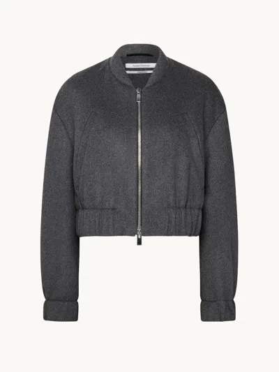ANOTHER TOMORROW BOMBER JACKET GREY MELANGE M