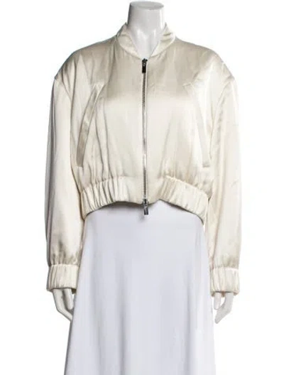 Pre-owned Another Tomorrow Bomber Jacket In Neutral