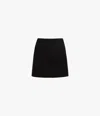 Another Tomorrow Boucle Short Skirt In Black