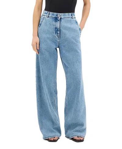 Another Tomorrow Carpenter Denim Pant In Blue