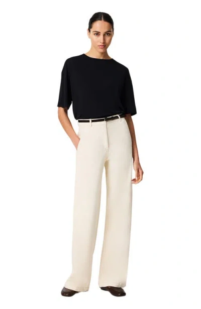 Another Tomorrow Carpenter Denim Pant In Metallic